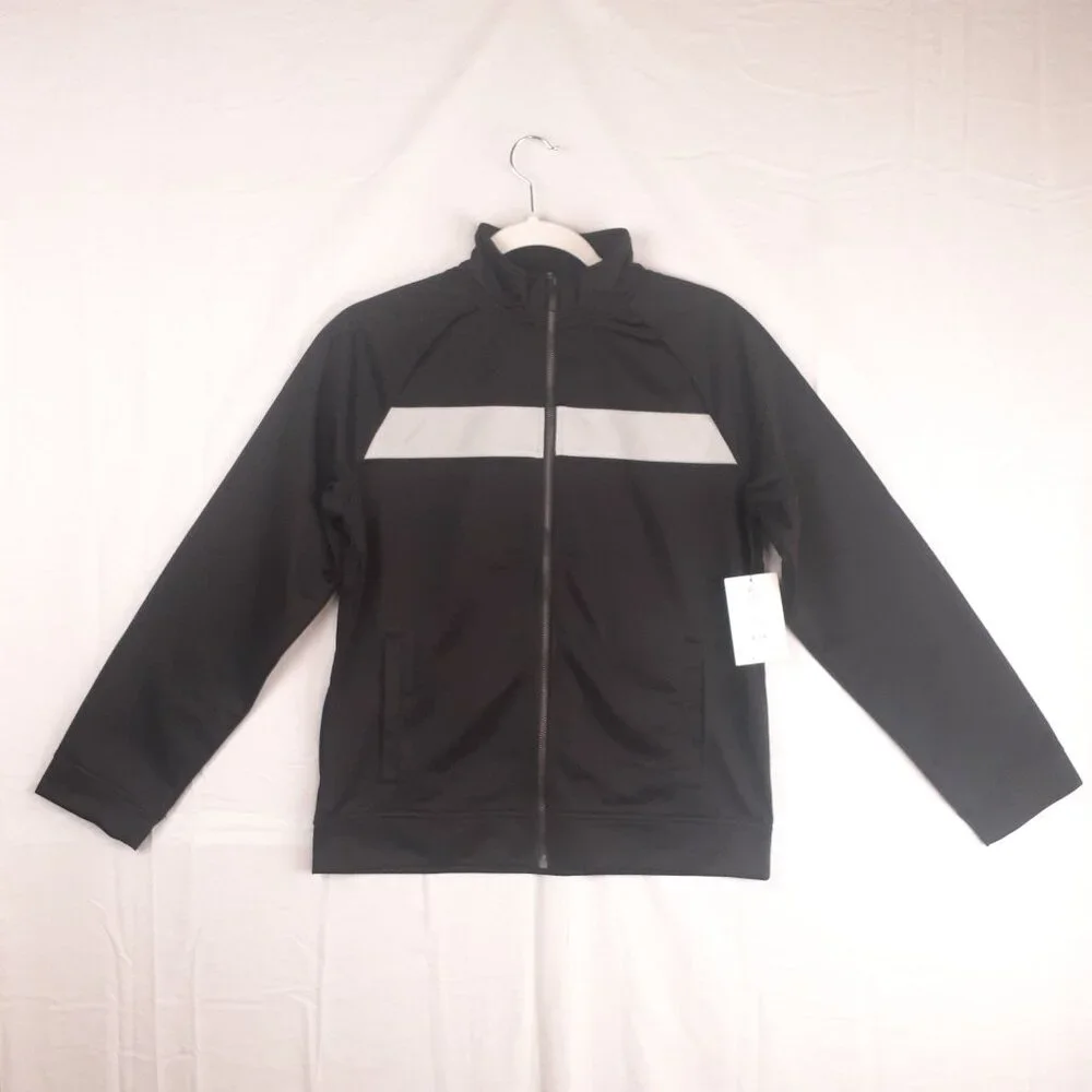 Athletic Works Boys Full-Zip Black Jacket With Reflective Stripe XL ,L - Picture 10 of 11